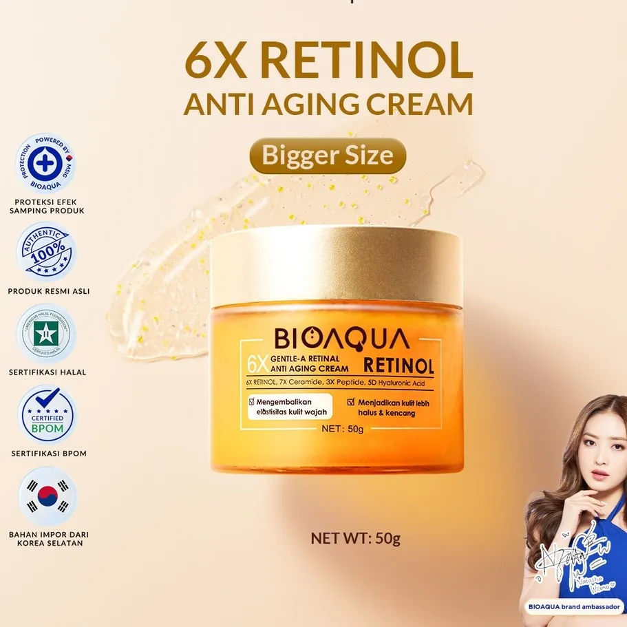 Bioaqua 6x Gentle A Retinol Anti Aging Cream 50g Raena Beauty Platform Reseller And Dropship