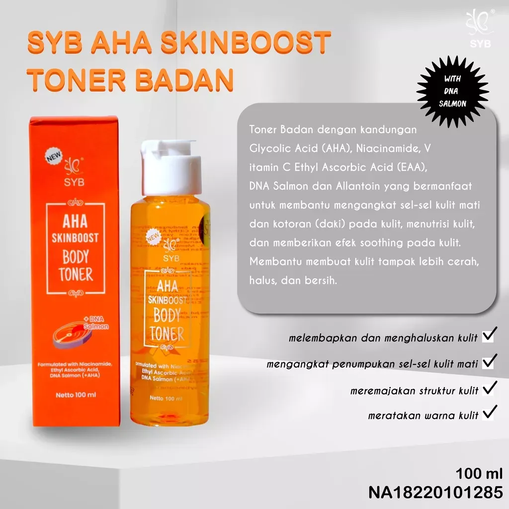 Syb AHA Skinboost Body Toner, 100 ml - Raena Beauty